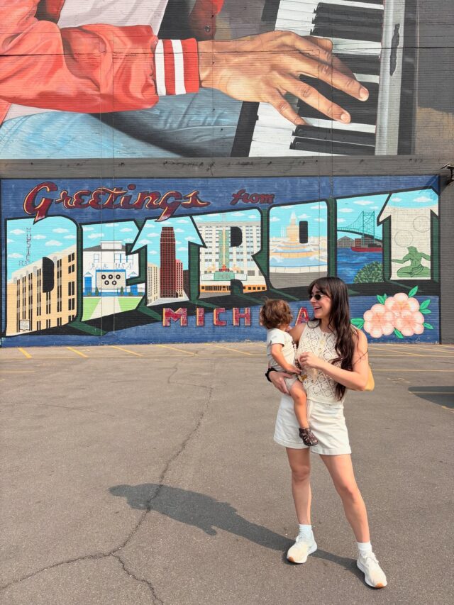 Snaps from our last day in Detroit! We started our morning with coffee at @cafeprince.corecity, stopped at the Greetings From Detroit mural in downtown, then explored Eastern Market. Afterward we returned our @mazdausa rental on our way to the airport. 

#detroit #familyvacations #familytravel #familystyle #travelstyle #lifewelllived #lovelymoments #littlemoments #beautifulmatters #showmeyourstyled #lovelylittlesquares #romanticizeyourlife #familyblogger 

Detroit, family travel, photo dump, family style, Phoenix blogger, family blogger, travel blogger, The Urban Darling, Michigan travel.